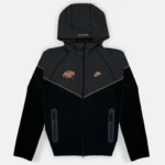 Black/Bronze Central Cee Syna World X Nike Tech Fleece Zip-Up Hoodie