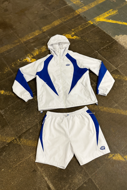 VORTEX WOVEN JACKET – WHITE/BLUE